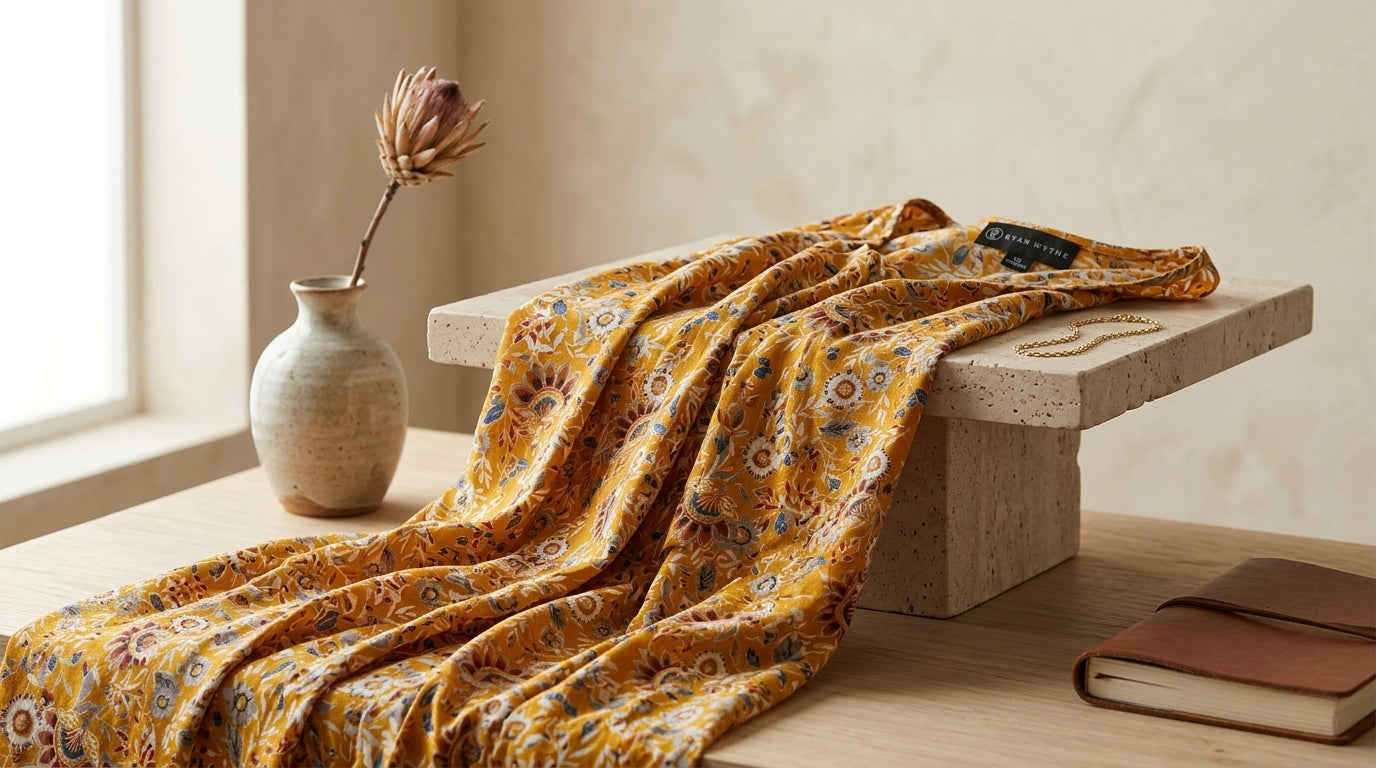 Mustard Floral Printed Shirt