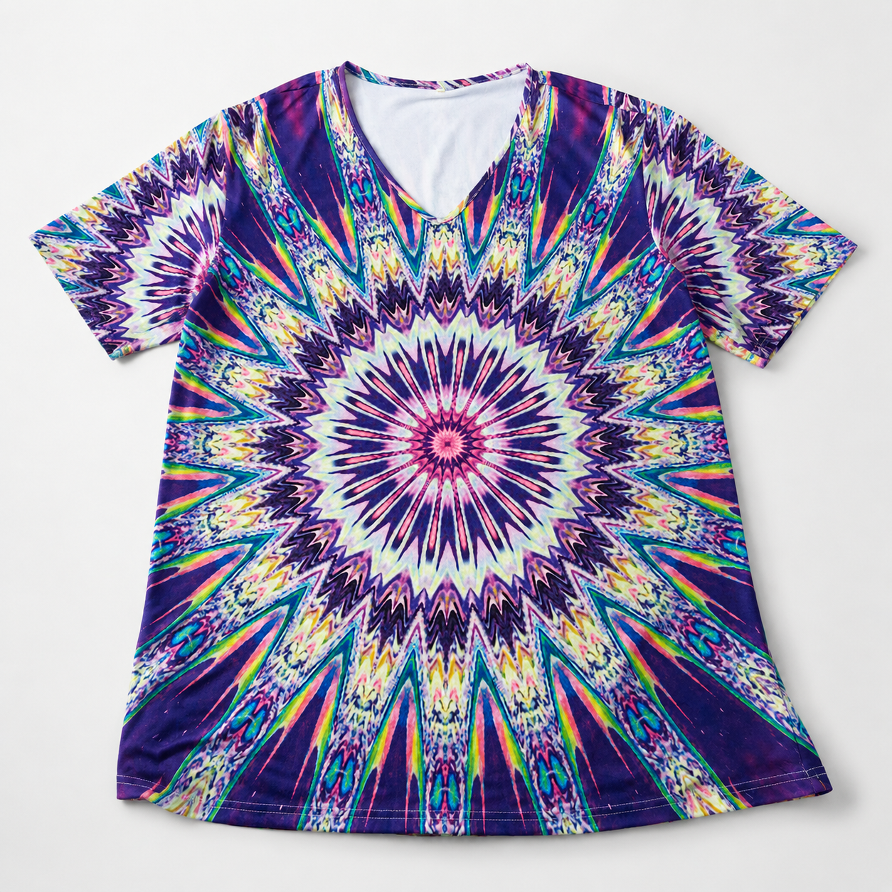 Radiant Kaleidoscope V-Neck Tee