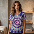 Radiant Kaleidoscope V-Neck Tee
