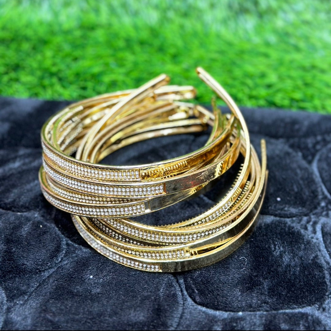 Elegant Gold Crystal Hair Band Set