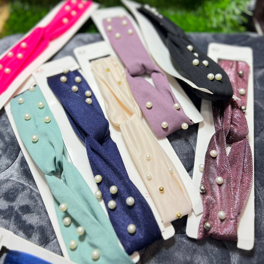Pearl Cloth Hair Bands pack of 2