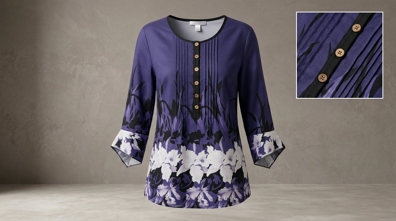 Purple Floral Top