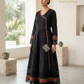 Black Anarkali Frock fully cut work