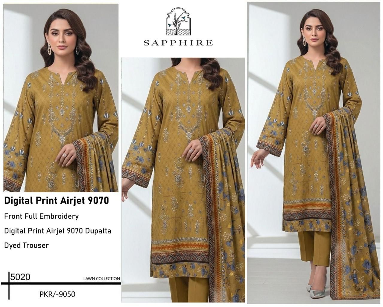 SAPPHIRE FRONT FULL EMBROIDERY PREMIUM