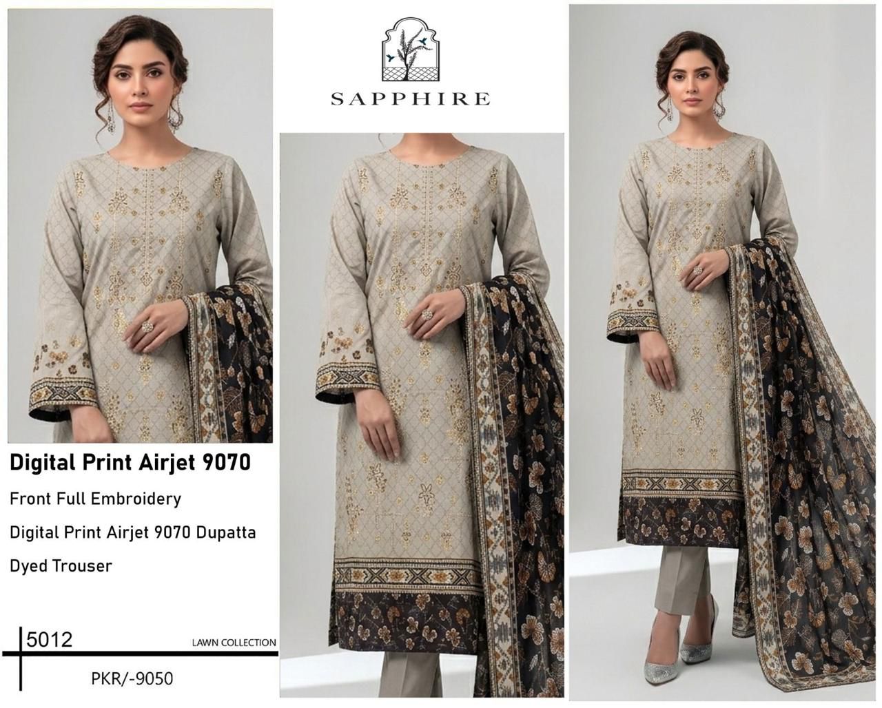 SAPPHIRE FRONT FULL EMBROIDERY PREMIUM