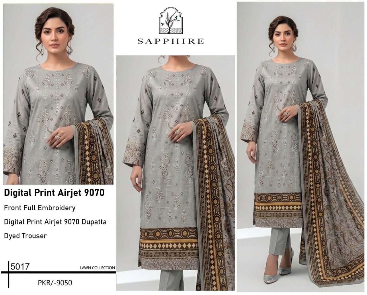 SAPPHIRE FRONT FULL EMBROIDERY PREMIUM