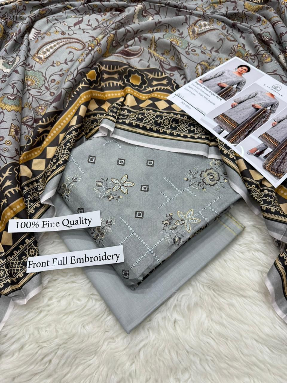 SAPPHIRE FRONT FULL EMBROIDERY PREMIUM