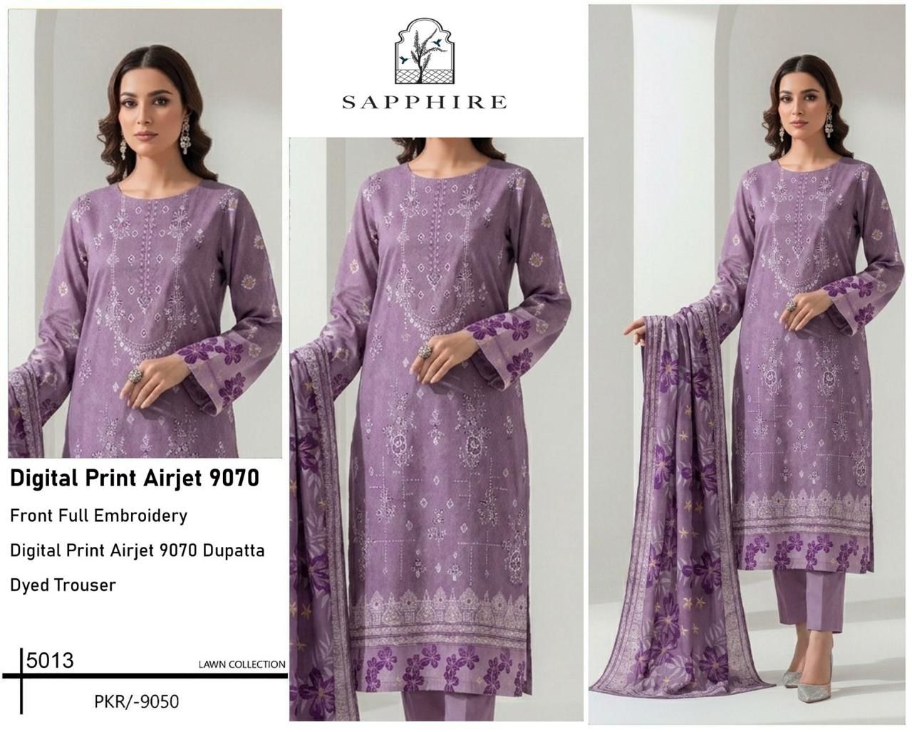 SAPPHIRE FRONT FULL EMBROIDERY PREMIUM