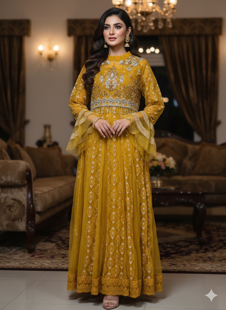 Mustard Yellow Maxi Frock